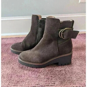 New Blondo Dakota Suede Boots 8.5 Brown Waterproof Ankle Booties Size 6.5